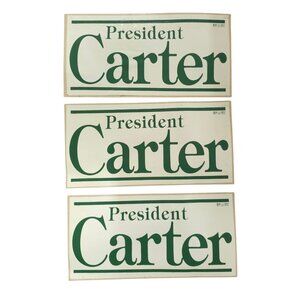 President Carter 1980 Presidential Campaign Re-Election Bumper Sticker Lot NOS